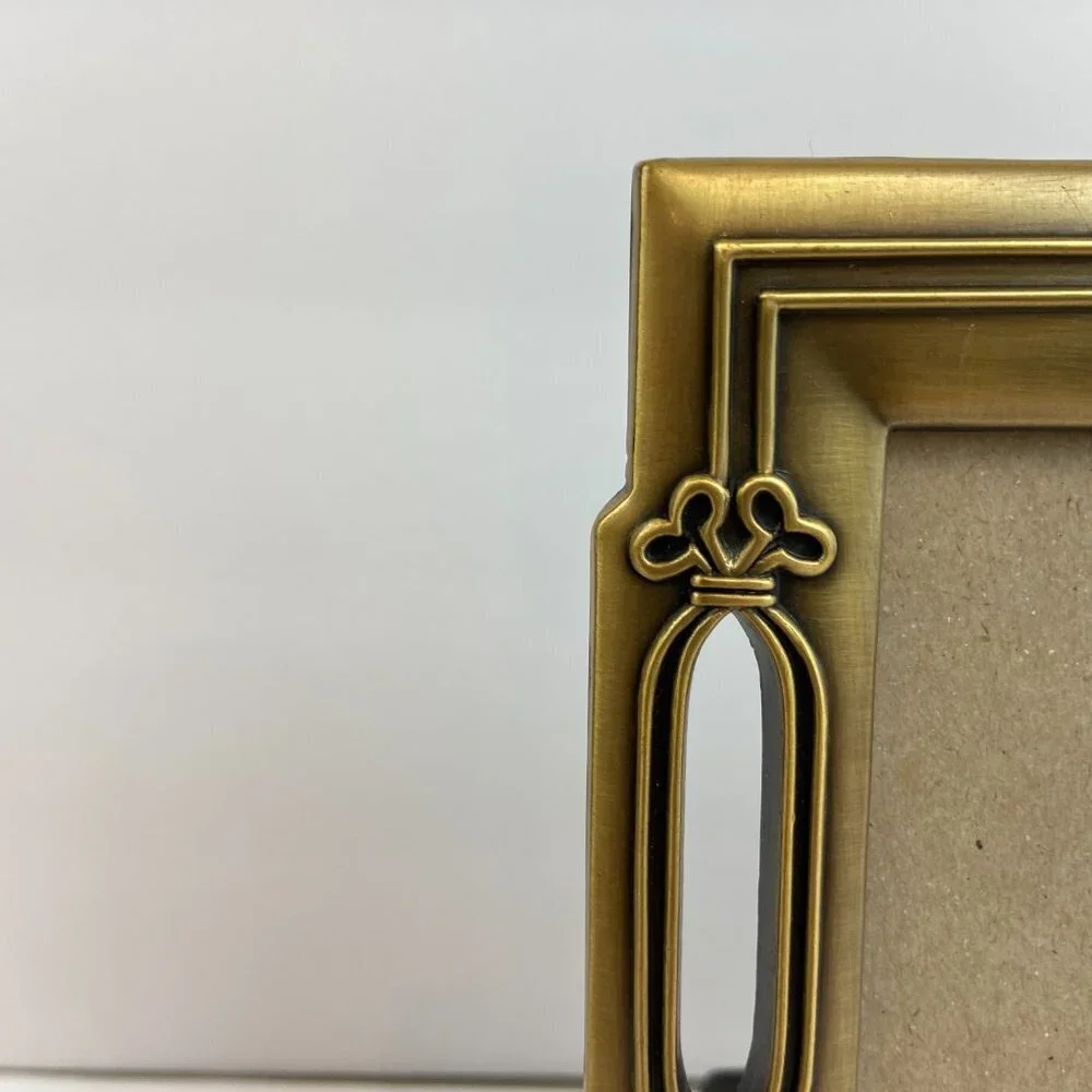 Vintage BURNES Bronze Metal Picture Frame
